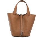 Hermès Biscuit Clemence Picotin Lock 18 Palladium Hardware